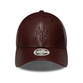 New Era Diamante PU 9Forty - unisex - Accessoires - Rood - Maat: ONE Size Leer
