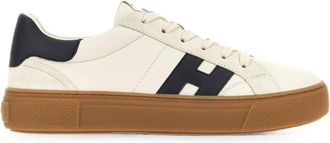 Hogan Brown Logo Sneakers