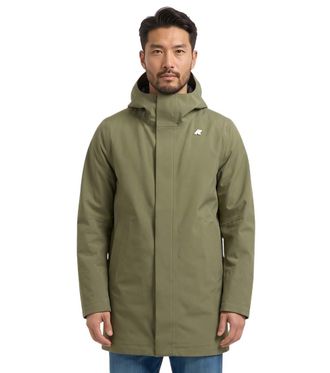 K-Way Green Hood Parka Jacket