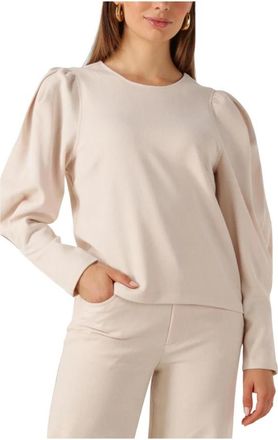 Ruby Tuesday Zand Top voor Vrouwen - Dames - Longsleeves - Beige - XL - Wol - Tops