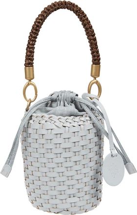 Eleventy Tassen, Dames, Blauw, ONE Size, Leer, Top Handle Bucket Bag