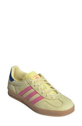 adidas Gazelle Indoor Sneaker in Yellow/Lucid Pink/Royal Blue at Nordstrom, Size 9