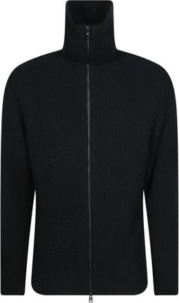 Tagliatore Cardigan in Lana - Heren - Vesten - Zwart - M - Wol - Truien & Vesten