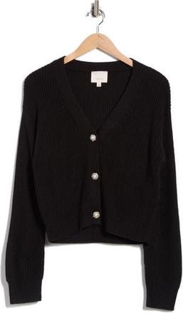 Cinq à Sept Palmer V-Neck Cardigan in Black at Nordstrom Rack, Size Xx-Small
