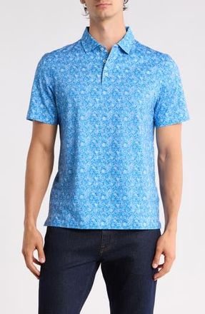 Bugatchi Short Sleeve Polo in Classic Blue at Nordstrom Rack, Size Xxx-Large