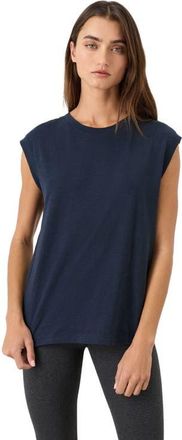 Pact Organic Cotton Featherweight Slub Relaxed Muscle Tee in Navy at Nordstrom, Size Xx-Large