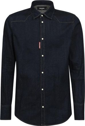 Dsquared2 Veelzijdig Denim Overhemd - Heren - Spijkeroverhemden - Blauw - S - Denim - Overhemden
