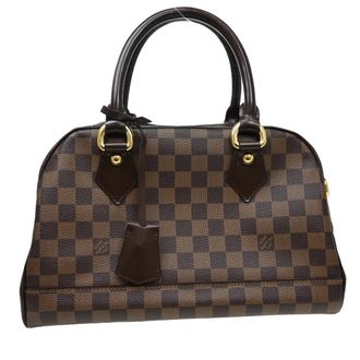 Louis Vuitton Duomo Boston Bag Damier Brown Canvas Handbag (Pre-Owned)