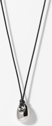 Simons Womens Oval teardrop cord necklace