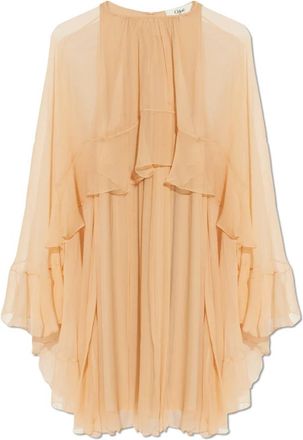 Chlo&eacute; Silk Dress - Dames - Korte kleedjes - Beige - S - Kleedjes