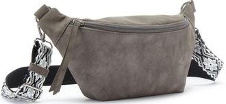 Vivance Bauchtasche VIVANCE Umh&auml;ngetasche, H&uuml;fttasche, Damen, Gr. B/H/T: 26cm x 12cm x 7cm, grau, Lederimitat, bestickt, unifarben, Taschen Bauchtasche, Cross