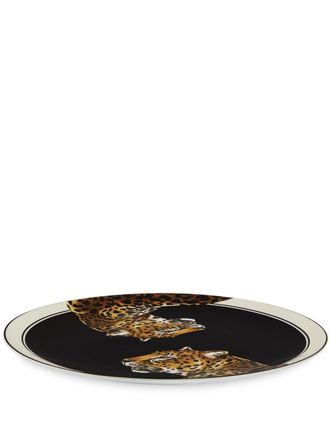 Dolce & Gabbana Piatto con stampa leopardi - Nero