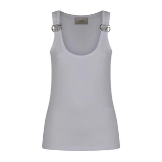 Coperni Sleeveless Tops, female, White, Size: S C-Logo Tank Top