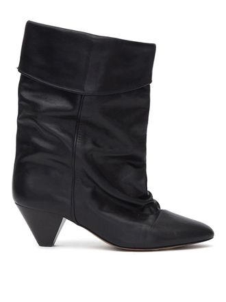 Isabel Marant Dalby Draped Suede Leather Boots