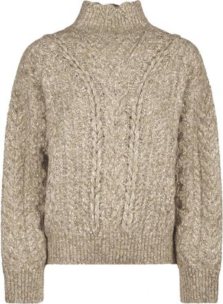 Isabel Marant Bolinea Trui - Dames - Coltruien - Beige - XS - Katoen - Truien & Vesten