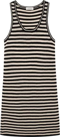 Anine Bing Abito corto in maglia traforata - Toni neutri