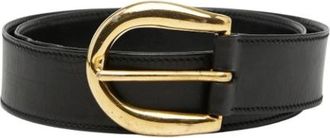 Gucci Pre-owned Belts, female, Black, Size: ONE SIZE Pre-owned Vintage Leather Belt