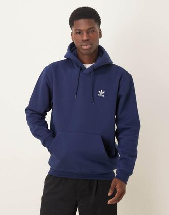 adidas Originals Essential - Felpa con cappuccio ampia blu navy