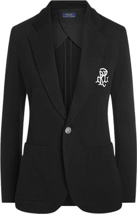 Polo Ralph Lauren Zwarte zwarte blazer - Dames - Blazers - Zwart - L - Leer - Jassen