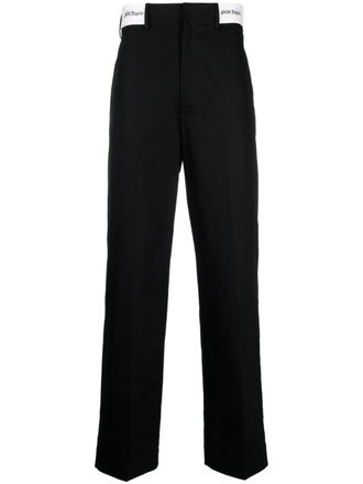 Palm Angels Pantaloni con banda logo - Nero