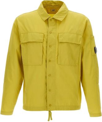 C.P. Company Giacca-camicia con applicazione - Giallo