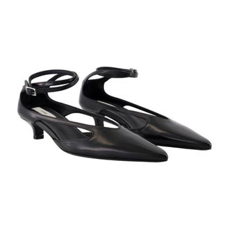 Toteme Kitten Heel Lambskin Pump - Black