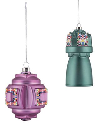 Alessi Bel e Fractal glass ornaments (set of two) - unisex - glass - One Size - Pink