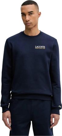 Lacoste Roland-Garros Editie Fleece Sweater - Heren - Sweatshirts - Blauw - M - Katoen - Hoodies & sweatvesten