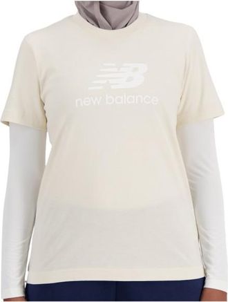 New Balance Sport Essentials Jersey Logo T-Shirt T-Shirt f&uuml;r Damen | beige