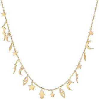 Gabi Rielle Femme Felling 14K Over Silver Dangle Necklace