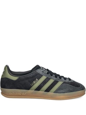 adidas Gazelle Indoor Focus Olive sneakers - unisex - Calf Suede/Fabric/Polyurethane/Polyurethane/Rubber - 9.5 - Core Black / Focus Olive / Carbon