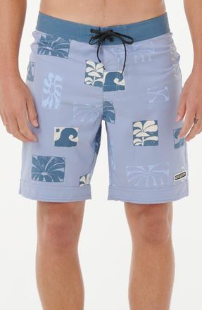 Rip Curl Mirage Print Board Shorts in Spray Blue at Nordstrom, Size 30