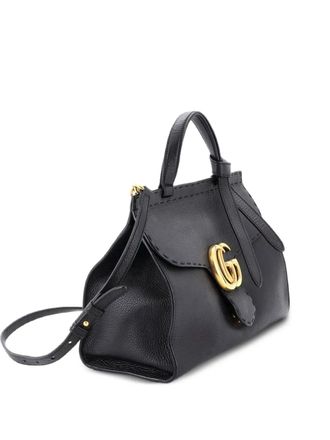 Gucci Borsa a tracolla GG Marmont piccola in pelle - Nero