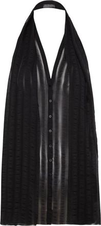 Cortana Haltertop - Dames - Tops zonder mouwen - Blauw - XL - Chiffon - Tops