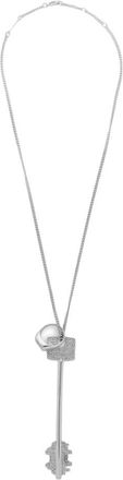 Paco Rabanne Ketting met ring- en sleutelhanger - Dames - Kettingen - Grijs - ONE Size - Accessoires