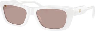 Miu Miu MU B12S Zonnebril - Dames - Zonnebrillen - Wit - 56 MM - Accessoires