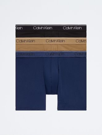 Calvin Klein Mens Micro Stretch 3-Pack Boxer Brief - Multi - XL