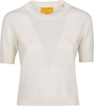 Guest In Residence Compass Textured Cashmere Short Sweater