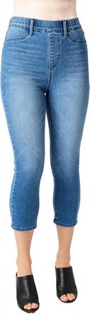 Judy Blue High Waist Skinny Fit Pull On Capri In Denim