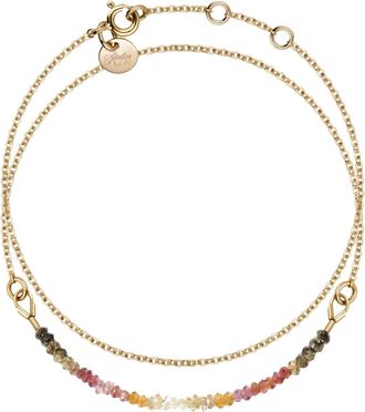 Atelier Paulin Bracelet Double Tour Fauve Saphir Nude Gold Filled