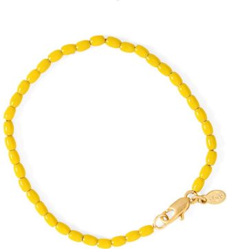 Clare Vivier Enamel Barrel Chain Bracelet in White at Nordstrom