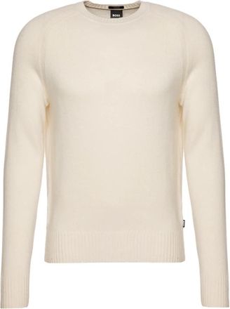 HUGO BOSS Maglio Ronde hals gebreid - Heren - Ronde hals truien - Wit - XL - Kasjmier - Truien & Vesten