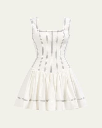 Aje Parallel Poplin Mini Dress