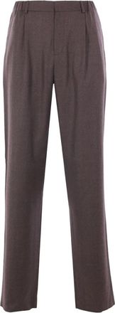 Agnona Pantalon met elastische tailleband - Bruin