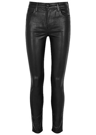 J Brand Maria Black Coated Skinny Jeans Size 25/63