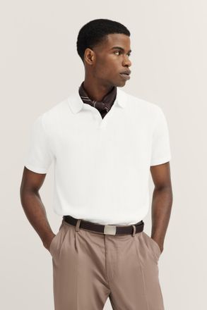 Bugatti Poloshirt BUGATTI, Herren, Gr. XXL, beige (20, ecru), 100% Baumwolle, unifarben, regular fit, Rundhals, Rippb&uuml;ndchen, Shirts Poloshirt, in feiner Stri