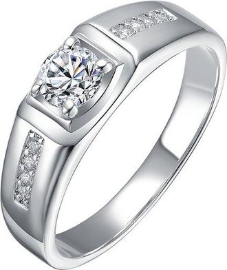 Rachel Glauber Plated Cz Engagement Ring