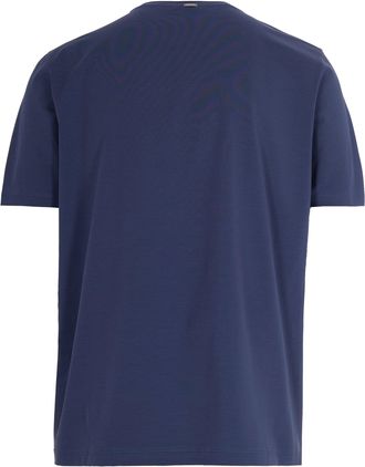 Herno Mens T-Shirt Crew Neck Light Whale Blue Cotton Elastane T-Shirts And Polos
