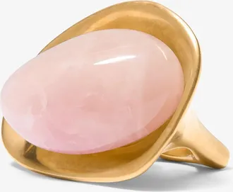 Michael Kors 24k-Gold-Plated Brass and Stone Ring