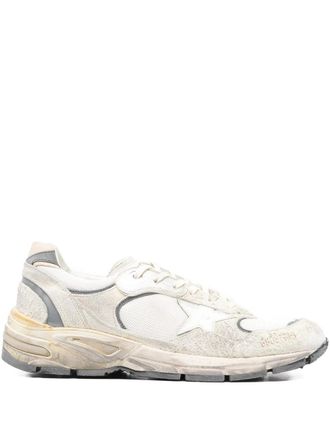 Golden Goose Running Dad New Net And Suede Upper Leather Star And Heel Suede Spur